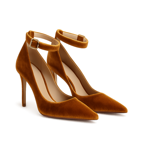 Amber Velvet Heels - Marrence Shoes