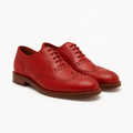Scarlet Leather Brogues - Marrence Shoes