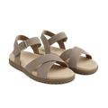 Taupe Linen Sandals - Marrence Shoes